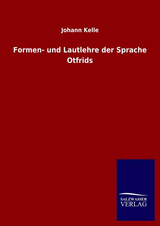 Produktbild: Formen- und Lautlehre der Sprache Otfrids