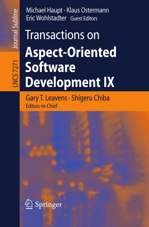 Produktbild: Transactions on Aspect-Oriented Software Development IX