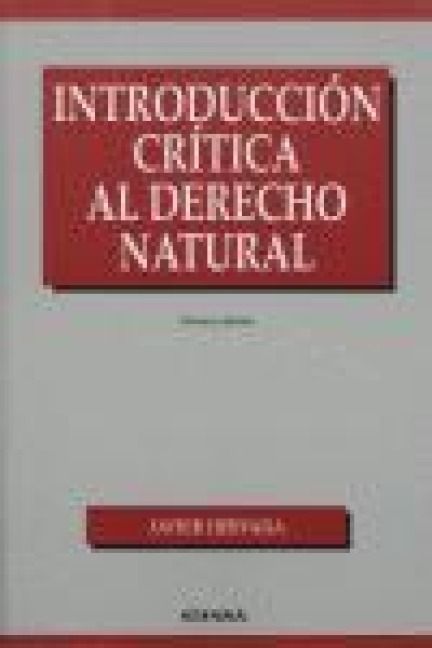 Produktbild: Introducci&oacute;n cr&iacute;tica al derecho natural