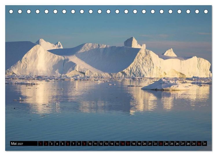 Produktbild: Ilulissat Eisfjord, Gr&ouml;nland. EIS - FORM UND LICHT (Tischkalender 2027 DIN A5 quer), CALVENDO Monatskalender