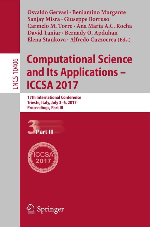 Produktbild: Computational Science and Its Applications - ICCSA 2017