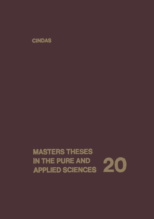 Produktbild: Masters Theses in the Pure and Applied Sciences