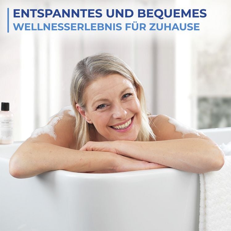 Produktbild: Badewannenmatte mit Kissen, aus 100% druckentlastendem Polyester-3D-Mesh-Gewebe