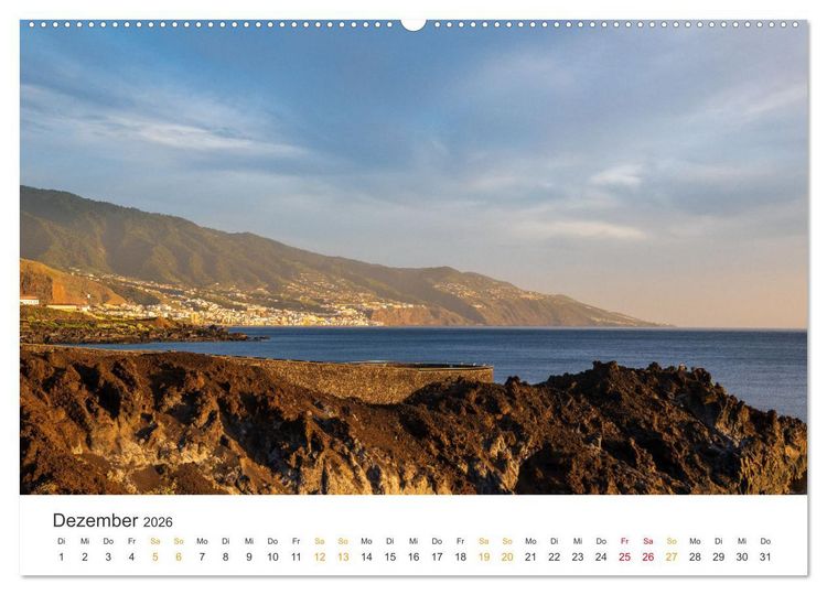 Produktbild: La Palma - Isla Bonita - Landschaften der Kanarischen Insel (hochwertiger Premium Wandkalender 2026 DIN A2 quer), Kunstdruck in Hochglanz