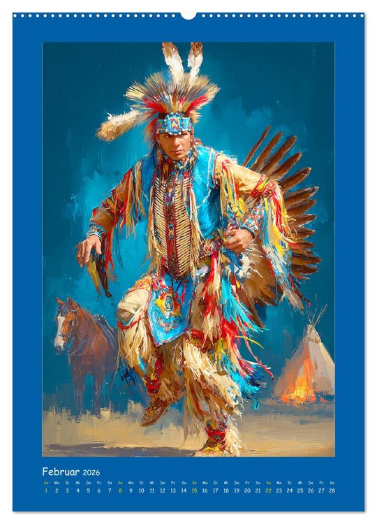 Produktbild: Omaha-Tanz. Grastanz der amerikanischen Ureinwohner (Wandkalender 2026 DIN A2 hoch), CALVENDO Monatskalender