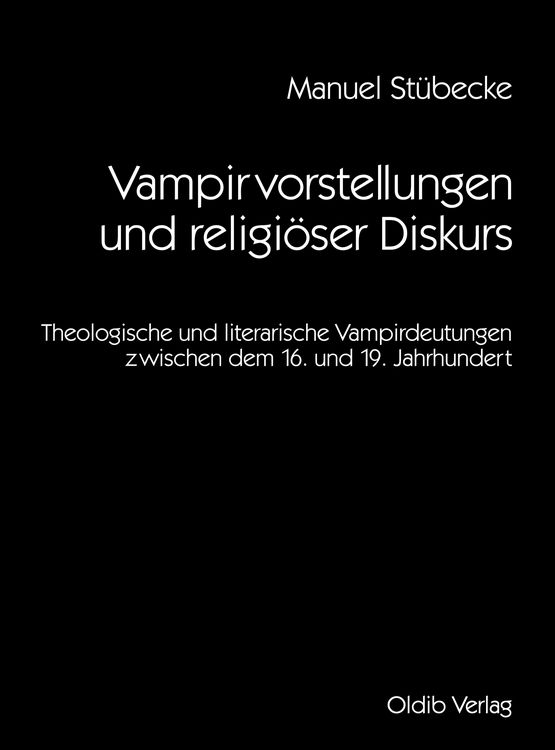 Produktbild: Vampirvorstellungen und religi&ouml;ser Diskurs