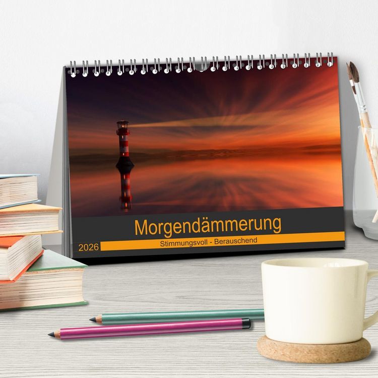 Produktbild: Morgend&auml;mmerung (Tischkalender 2026 DIN A5 quer), CALVENDO Monatskalender