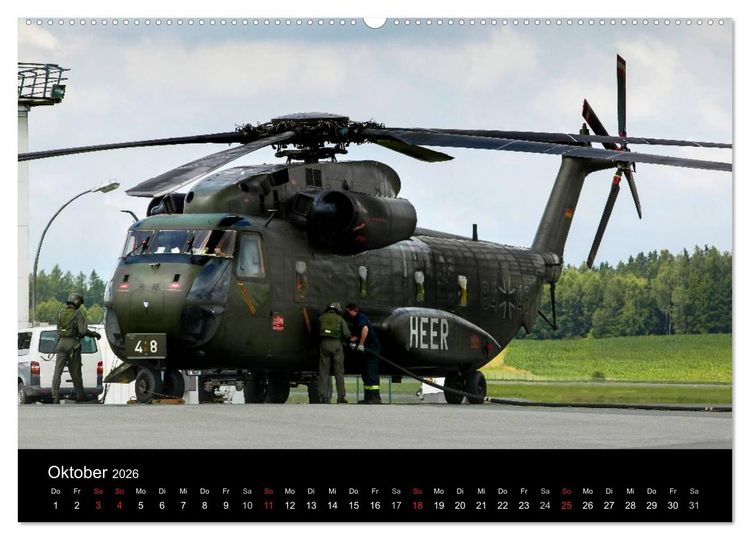 Produktbild: Helicopter 2026 (hochwertiger Premium Wandkalender 2026 DIN A2 quer), Kunstdruck in Hochglanz
