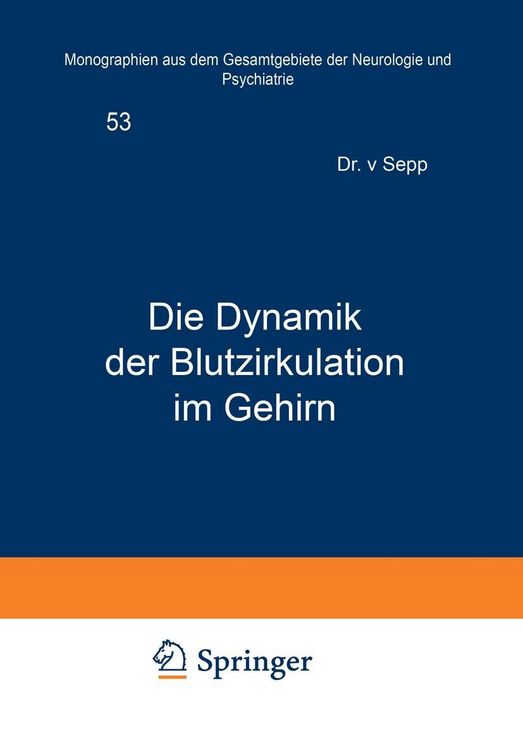 Produktbild: Die Dynamik der Blutzirkulation im Gehirn