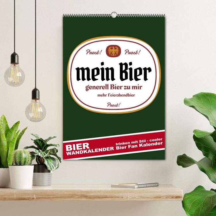 Produktbild: BIER Wandkalender -Trinken mit Stil (Wandkalender 2026 DIN A2 hoch), CALVENDO Monatskalender