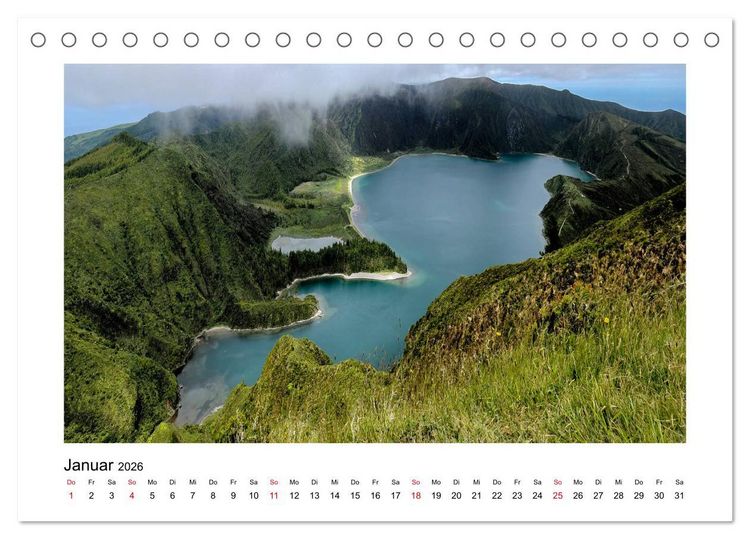 Produktbild: Sao Miguel - Die ganze Vielfalt der Azoren (Tischkalender 2026 DIN A5 quer), CALVENDO Monatskalender