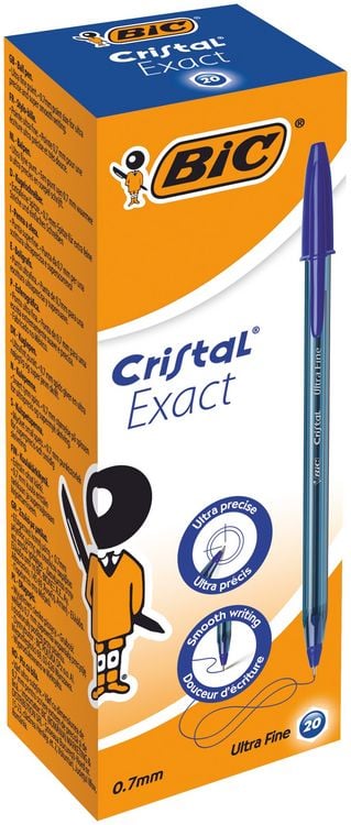 Produktbild: BIC Kugelschreiber Cristal Exact 0.3mm blau, 20er Set