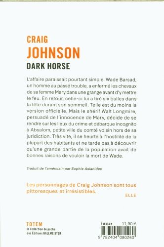 Produktbild: Dark horse. Une enqu&ecirc;te de Walt Longmire