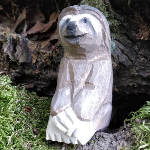 Produktbild: Wudimals A040719 - Faultier, Sloth, handgeschnitzt aus Holz