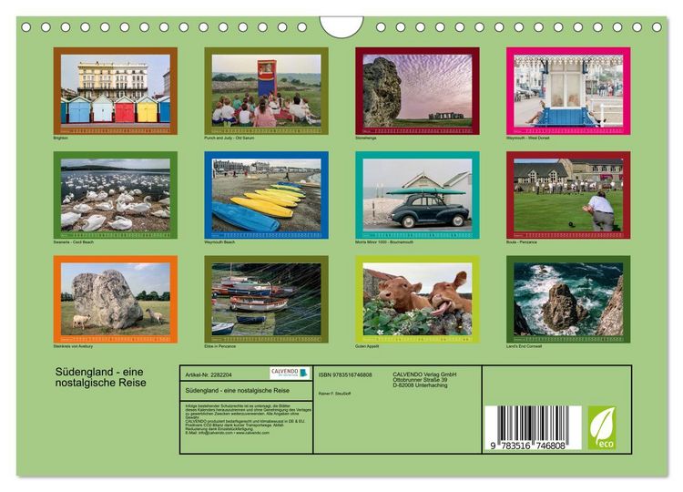 Produktbild: S&uuml;dengland - eine nostalgische Reise (Wandkalender 2026 DIN A4 quer), CALVENDO Monatskalender