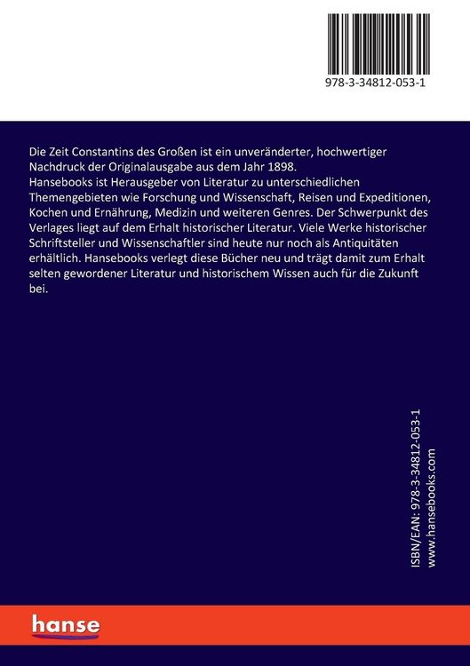 Produktbild: Die Zeit Constantins des Gro&szlig;en