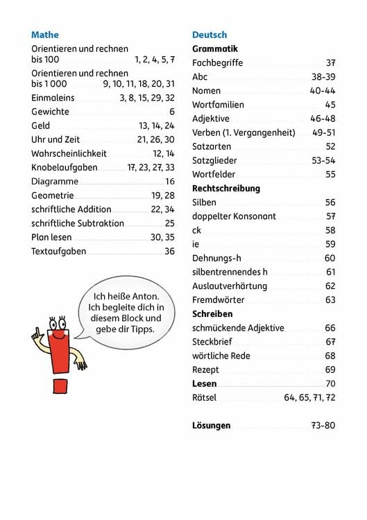 Produktbild: &Uuml;bungsheft Mathe und Deutsch 3. Klasse