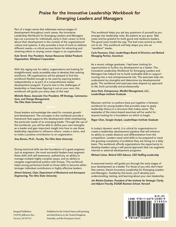 Produktbild: Innovative Leadership Workbook for Emerging Managers and Leaders