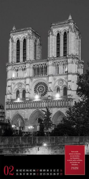 Produktbild: Paris, je t&rsquo;aime Literatur-Kalender 2027