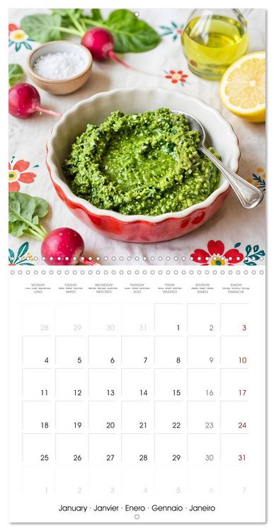 Produktbild: Zero Waste Pesto - From Scraps to Color &ndash; Vibrant Kitchen Magic (Wall Calendar 2027 12 &times; 12 Inch) CALVENDO 12 Month Wall Calendar