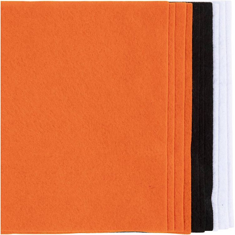 Produktbild: Creativ Company Bastelfilz, A4, Blatt 210x297 mm, Dicke 2 mm, Halloween Farben, 10 Stk