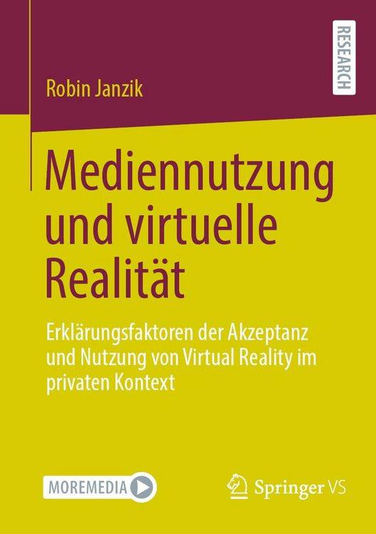 Produktbild: Mediennutzung und virtuelle Realit&auml;t