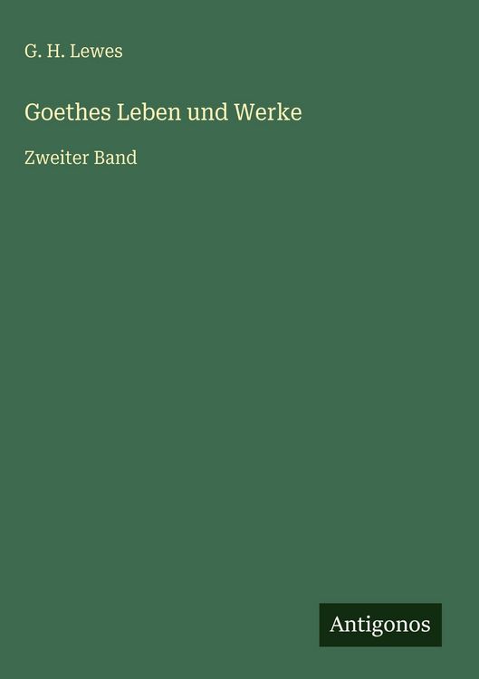 Produktbild: Goethes Leben und Werke