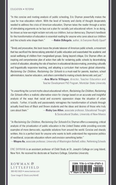 Produktbild: Reclaiming Our Children, Reclaiming Our Schools