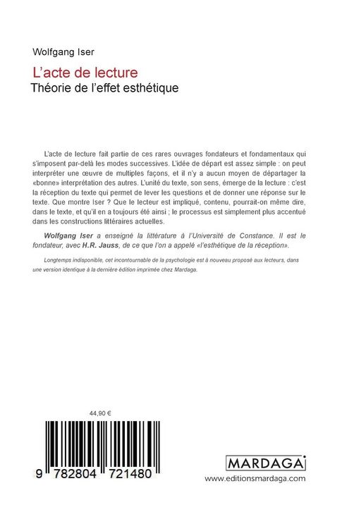 Produktbild: L'acte de lecture
