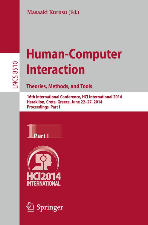 Produktbild: Human-Computer Interaction. Theories, Methods, and Tools