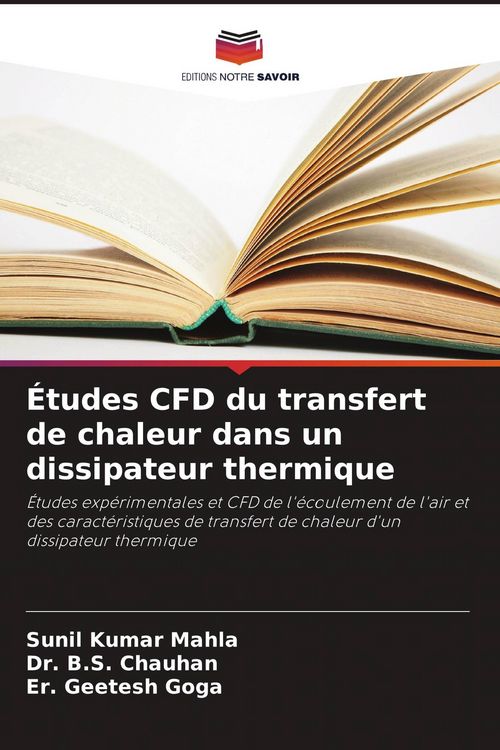 Produktbild: &Eacute;tudes CFD du transfert de chaleur dans un dissipateur thermique