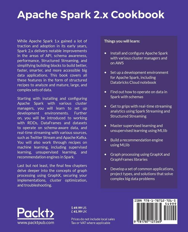 Produktbild: Apache Spark 2.x Cookbook