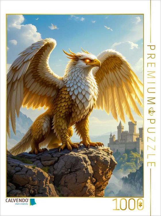 Produktbild: CALVENDO Puzzle Greif, ein Mischwesen aus Adler und L&ouml;we | 1000 Teile Lege-Gr&ouml;&szlig;e 64x48cm Foto-Puzzle f&uuml;r gl&uuml;ckliche Stunden