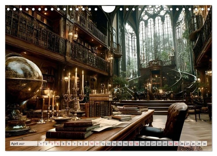 Produktbild: Geheime Bibliotheken der alten Welt (Wandkalender 2027 DIN A4 quer), CALVENDO Monatskalender