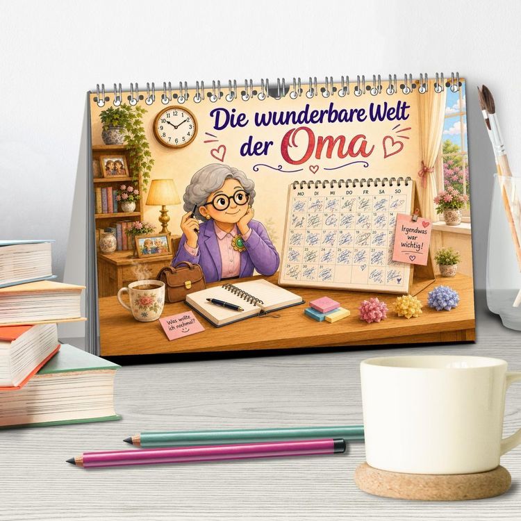 Produktbild: Die wunderbare Welt der Oma (Tischkalender 2027 DIN A5 quer), CALVENDO Monatskalender