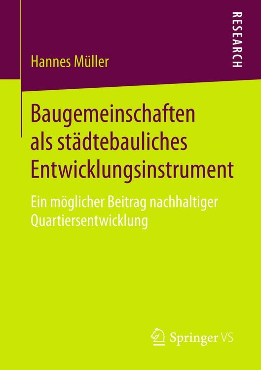 Produktbild: Baugemeinschaften als st&auml;dtebauliches Entwicklungsinstrument