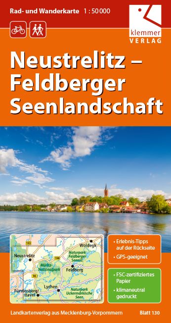 Produktbild: Rad- und Wanderkarte Neustrelitz - Feldberger Seenlandschaft