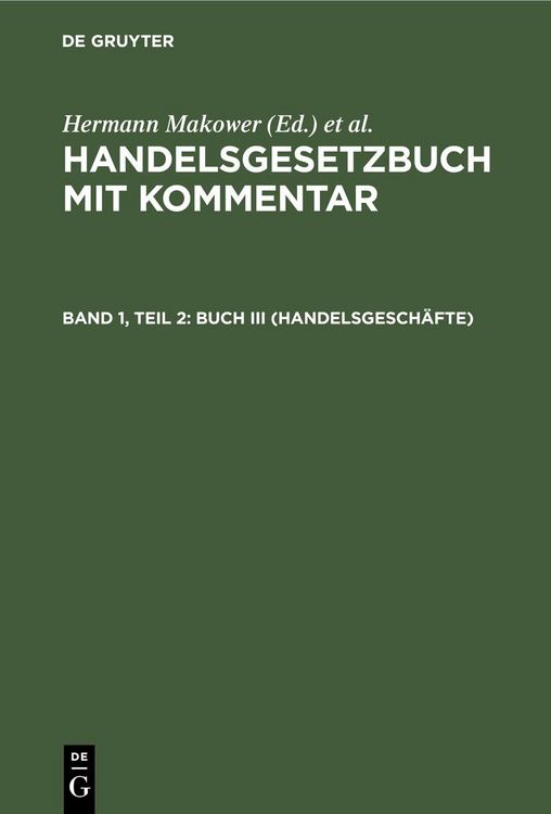Produktbild: Buch III (Handelsgesch&auml;fte)