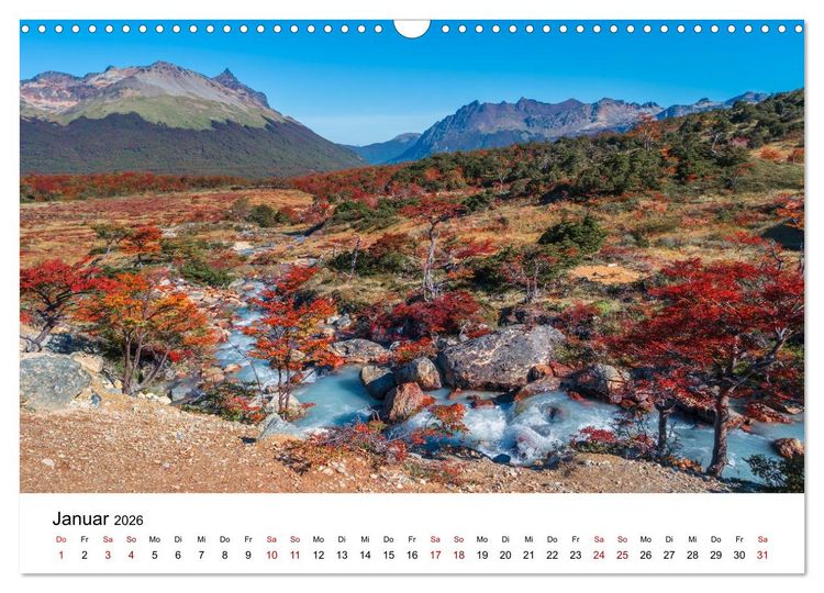 Produktbild: Patagonien, Tierra del Fuego: Am Rand der Welt (Wandkalender 2026 DIN A3 quer), CALVENDO Monatskalender