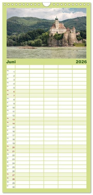 Produktbild: Familienplaner 2026 - Zauberhafte Wachau mit 5 Spalten (Wandkalender, 21 x 45 cm) CALVENDO