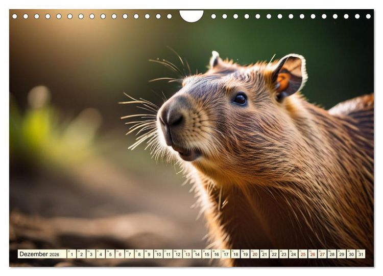 Produktbild: Capybaras - Wasserschweine die Herren der Gr&auml;ser (Wandkalender 2026 DIN A4 quer), CALVENDO Monatskalender