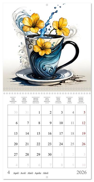 Produktbild: Enchanting mugs (Wall Calendar 2026 12 &times; 12 Inch) CALVENDO 12 Month Wall Calendar