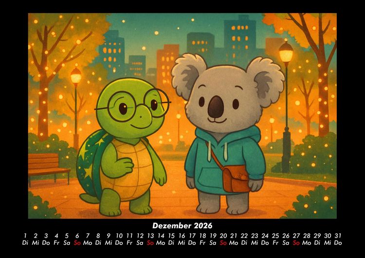 Produktbild: Taz & Kiki - Eine Reise durch die Zeit 2026 Fotokalender DIN A3