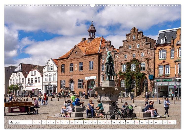 Produktbild: Deutschlands sch&ouml;nste Altst&auml;dte - Schleswig-Holstein (Wandkalender 2027 DIN A2 quer), CALVENDO Monatskalender