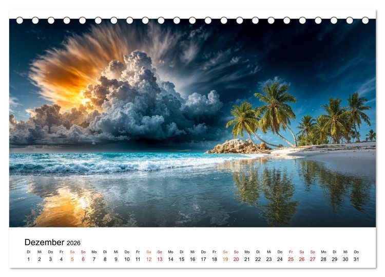 Produktbild: Inseln der Sehnsucht - Versteckte Paradiese (Tischkalender 2026 DIN A5 quer), CALVENDO Monatskalender