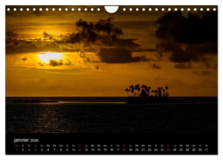 Produktbild: Polyn&eacute;sie fran&ccedil;aise - Magie des &icirc;les (Calendrier mural 2026 DIN A4 vertical), CALVENDO calendrier mensuel