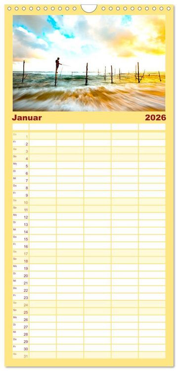 Produktbild: Familienplaner 2026 - Sri Lanka - Eine wahre Perle im Indischen Ozean mit 5 Spalten (Wandkalender, 21 x 45 cm) CALVENDO