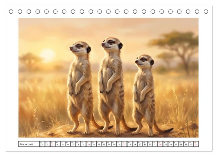 Produktbild: Erdm&auml;nnchen - Ein Tag vor dem Bau (Tischkalender 2027 DIN A5 quer), CALVENDO Monatskalender