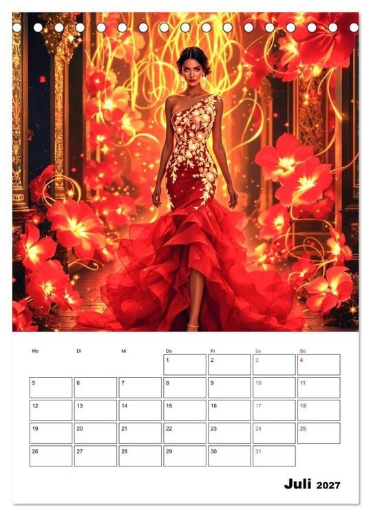 Produktbild: Kleider aus Licht (Tischkalender 2027 DIN A5 hoch), CALVENDO Monatskalender