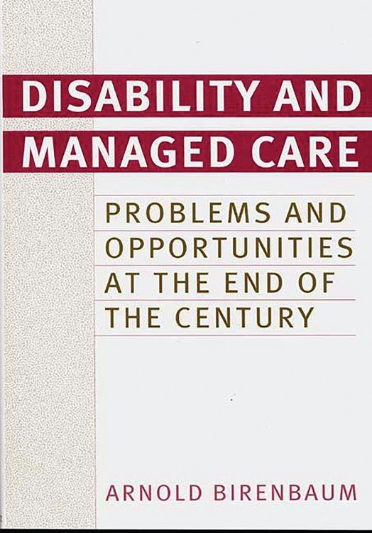 Produktbild: Disability and Managed Care
